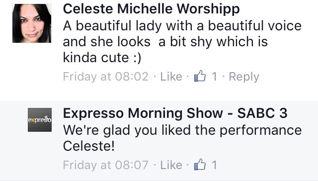 #ThisIsMyFire Celeste #ExpressoShow