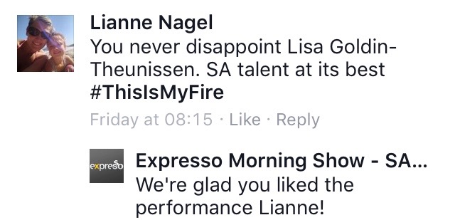 #ThisIsMyFire Lianne #ExpressoShow